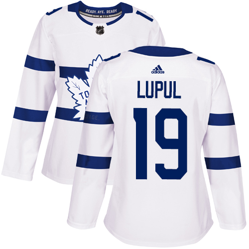 Adidas Maple Leafs #19 Joffrey Lupul White Authentic 2018 Stadium Series Women's Stitched NHL Jersey